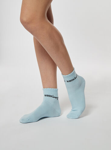 3 pack scallop edge ankle socks