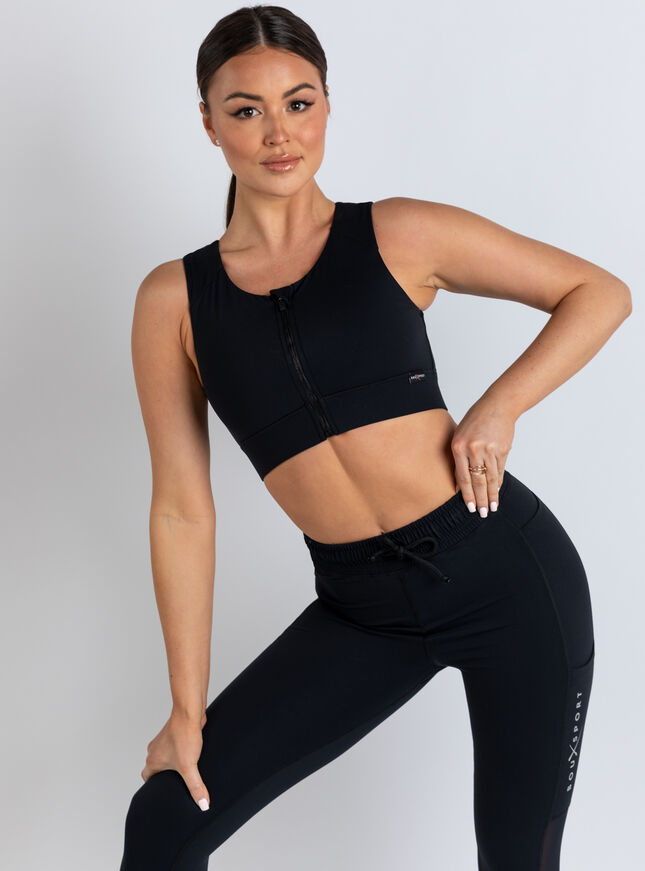 Boux Sport zip up crop top
