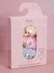 3 pack Tatiana print brazilian knickers