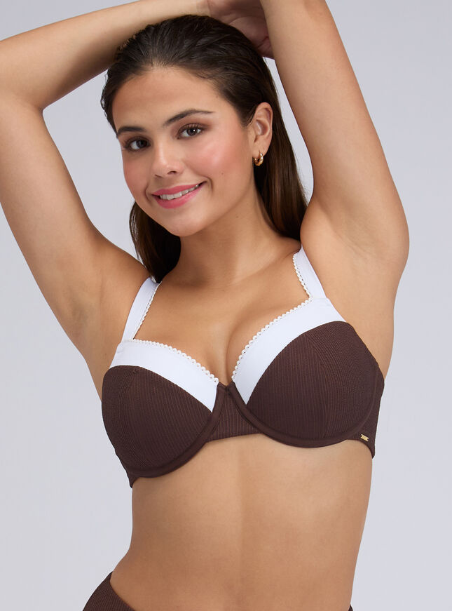 Rivoli picot balconette bikini top