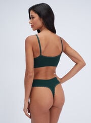 Bow embroidered seamless bralette