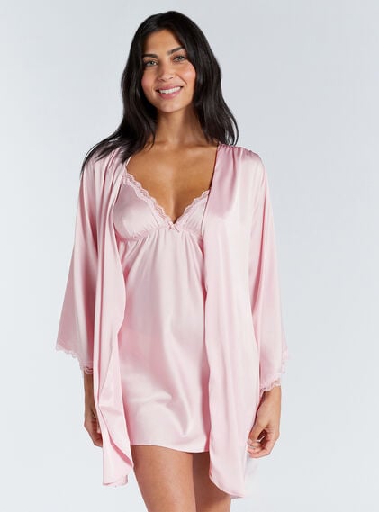Kaya satin chemise & robe set