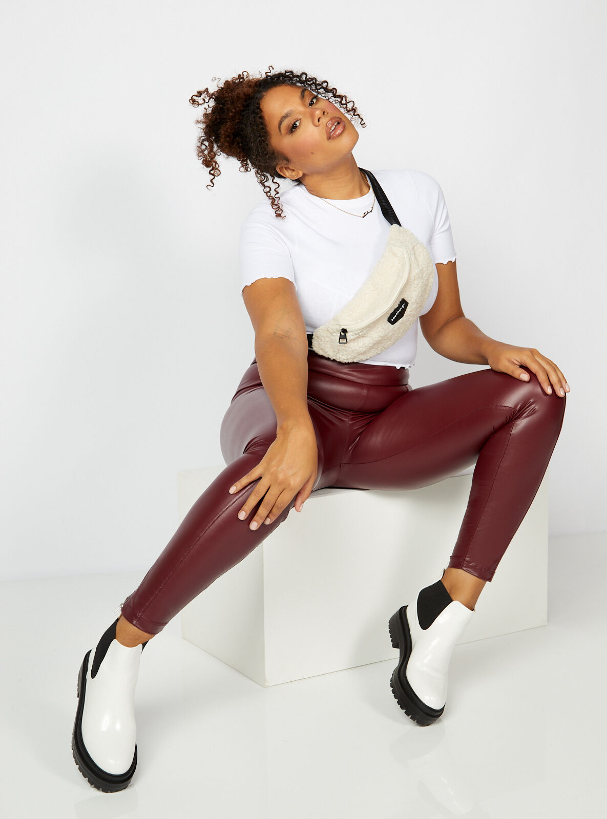 Bershka legging sales cuir