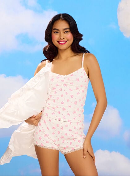 Doll core ribbed short pyjama set