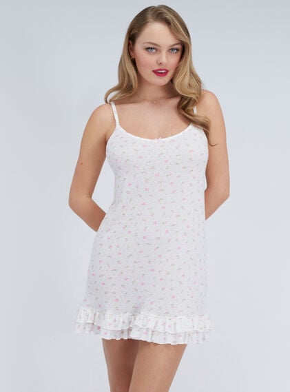 Rosebud pointelle nightdress