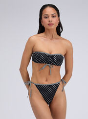 Vivara polka dot multiway bandeau bikini top