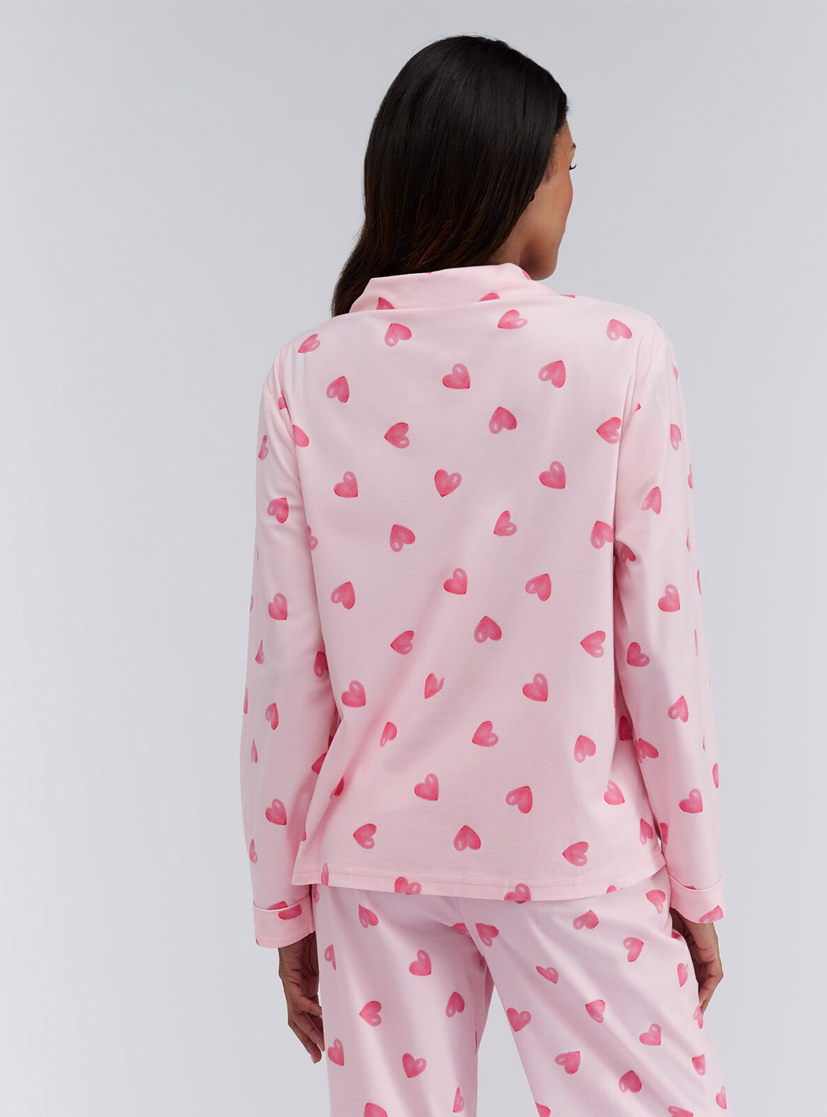 Heart print pyjamas in a bag | Pink Mix | Boux Avenue UK