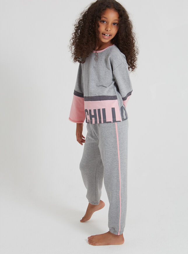 Girls Chill Out Pyjama Set | Boux Avenue