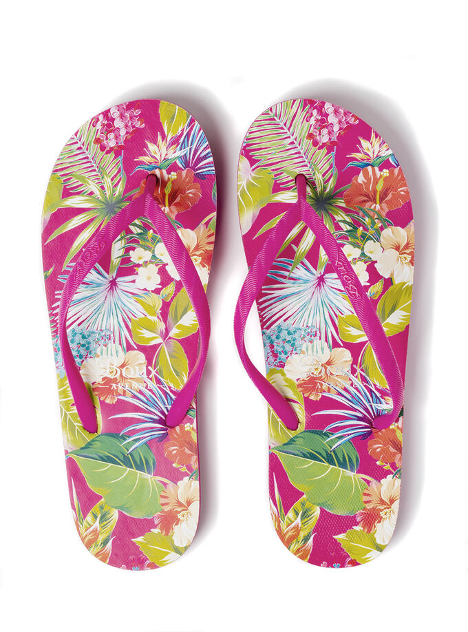 Tropical floral flip flops | Boux Avenue UK