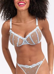 Delilah embroidered floral balconette bra