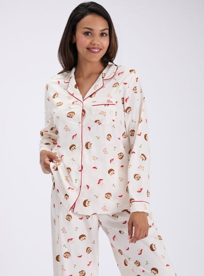 Hedgehog garden fleece pyjamas in a bag