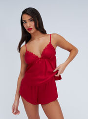 Kaya satin cami short pyjama set