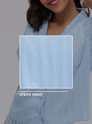 Striped satin short pyjama set
