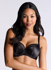 Petal satin plunge bra