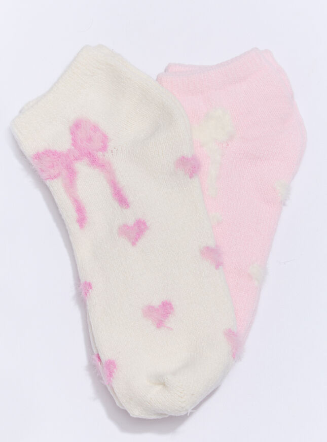 2 pack bow trainer socks