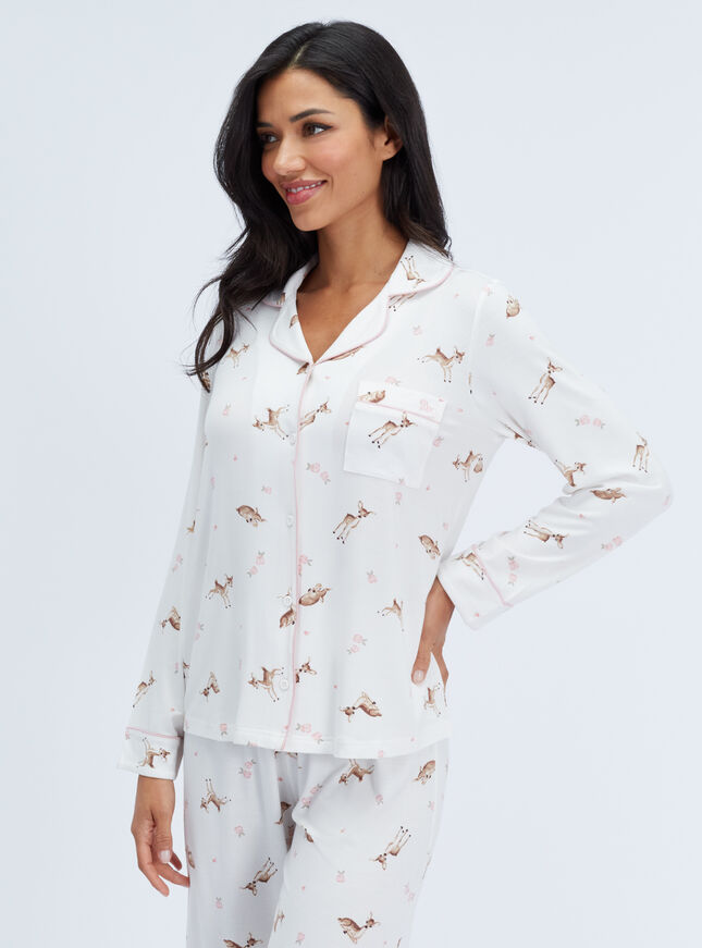Deer modal long pyjama set