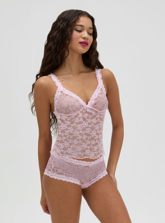 Floral lace short pyjama set