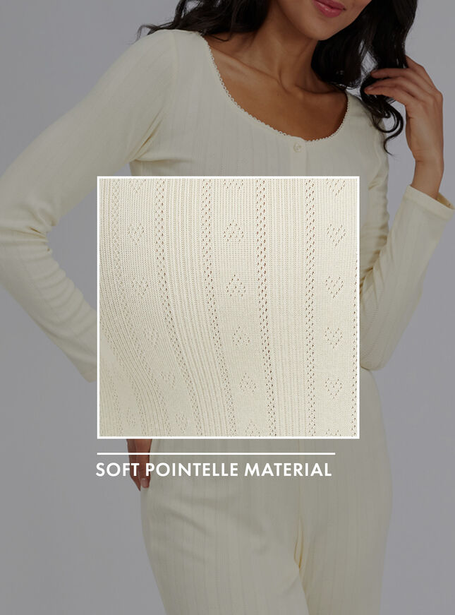 Pointelle cardigan