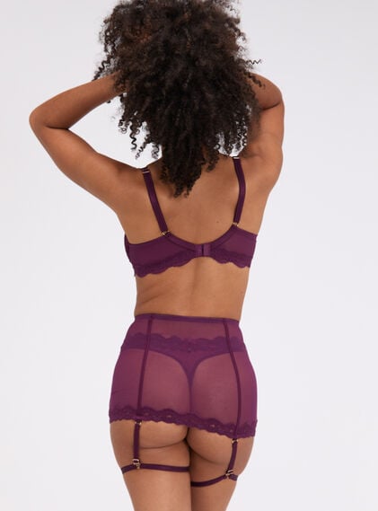 Veronique sheer lace balconette bra