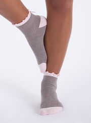 2 pack striped & polka dots midi socks