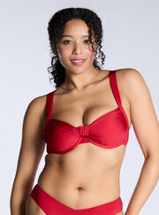 Lido ruched plunge bikini top
