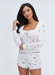 Self-care pointelle short pyjama set