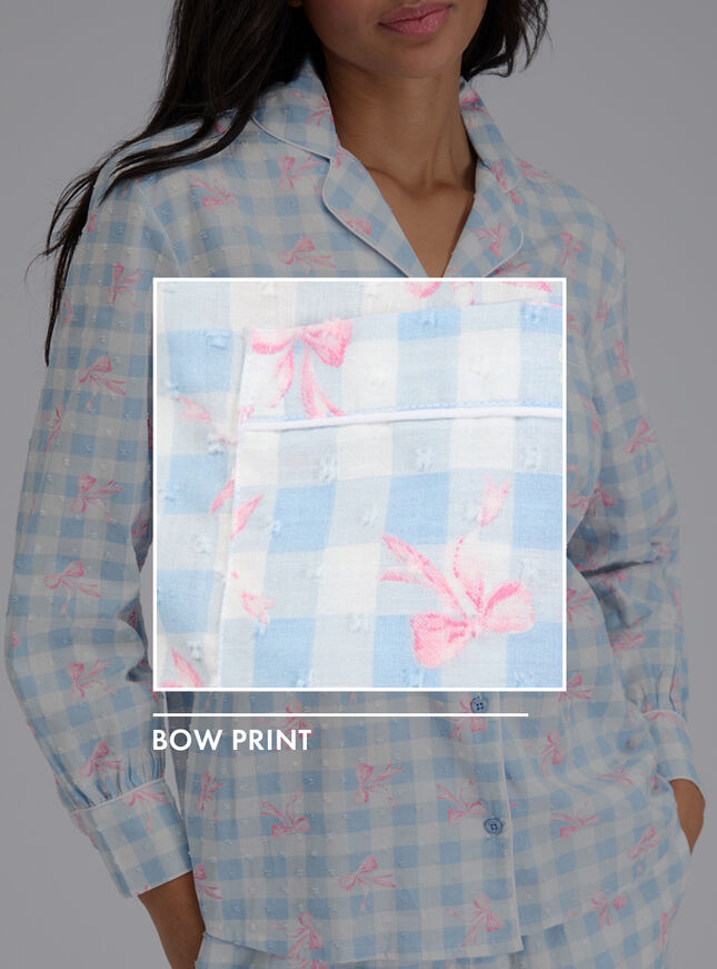 Bow cotton pyjama set