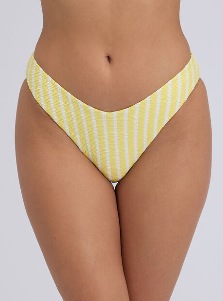 Jamaica striped brief bikini bottoms