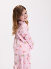 Kids' teddy bear fleece pyjamas in a bag