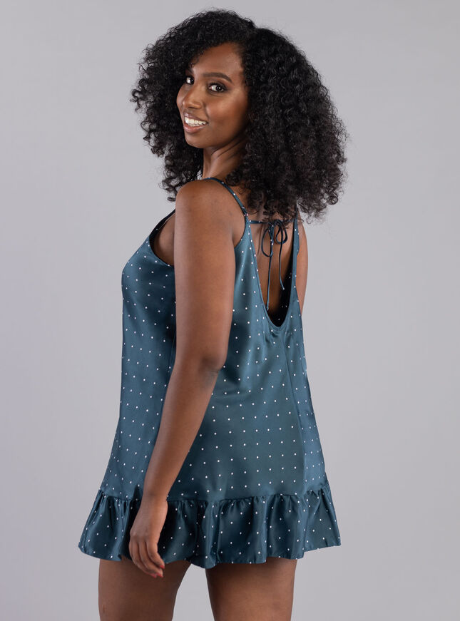 Mini spot frill chemise