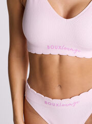 Ribbed seamless scallop bralette