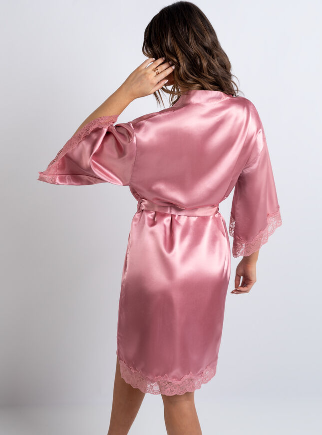 Marnie satin and lace robe