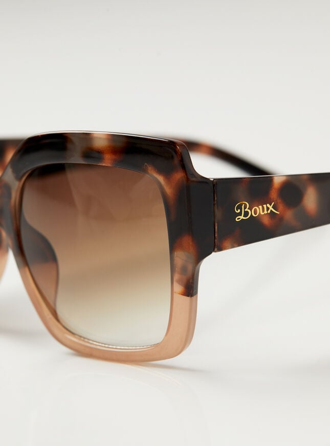 Leopard square sunglasses