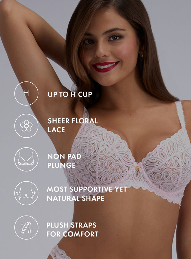 Carmel lace plunge bra