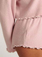 Lettuce edge fleece short lounge set