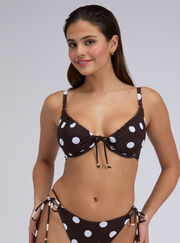 Ibiza polka dot plunge bikini top
