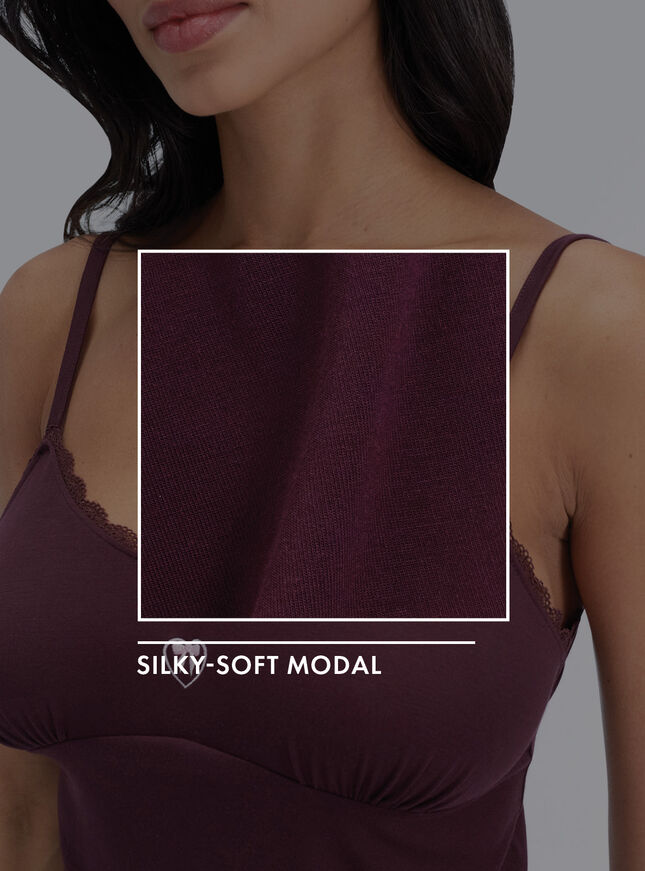 Embroidered modal short pyjama set