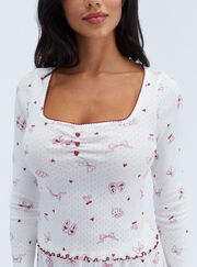 Self-care pointelle short pyjama set