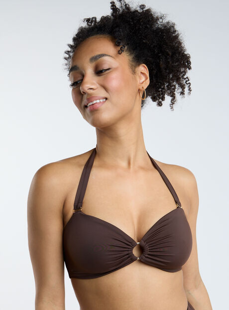 Rhodes stitch bandeau bikini top