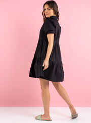 Saffron smock shirt dress