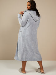 Chenille longline cardigan