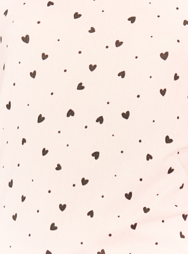 Kids heart print twosie pyjama set