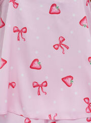 Kaya strawberry satin cami set