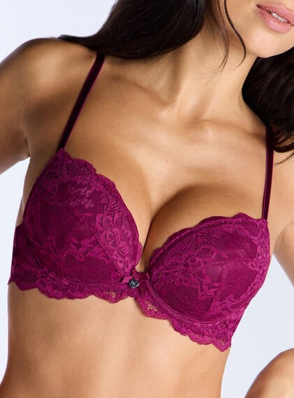 Mollie lace padded plunge bra
