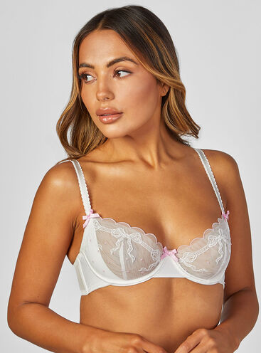 Boux Avenue Tilly balconette bra - Neon Green - 30E, £18.00