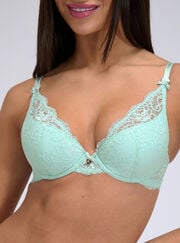 Amber lace plunge bra