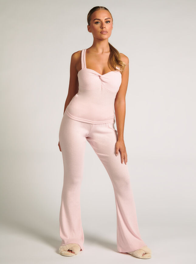Lana ribbed flared trousers