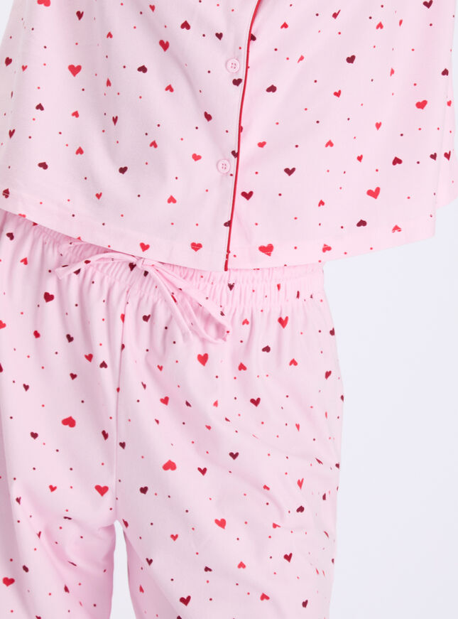 Ditsy heart fleece pyjamas in a bag