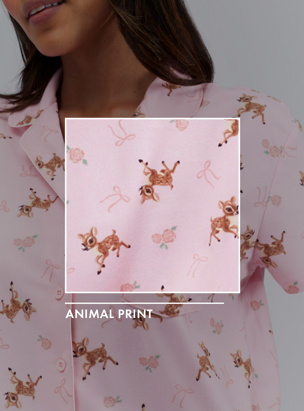 Boux Avenue Deer print pyjama shorties in a bag - Pink Mix - 08 Boux Avenue Deer print pyjama shorties in a bag - Pink Mix - 08