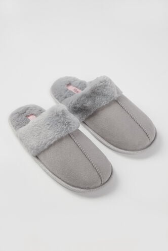 Pastel suedette mule slippers